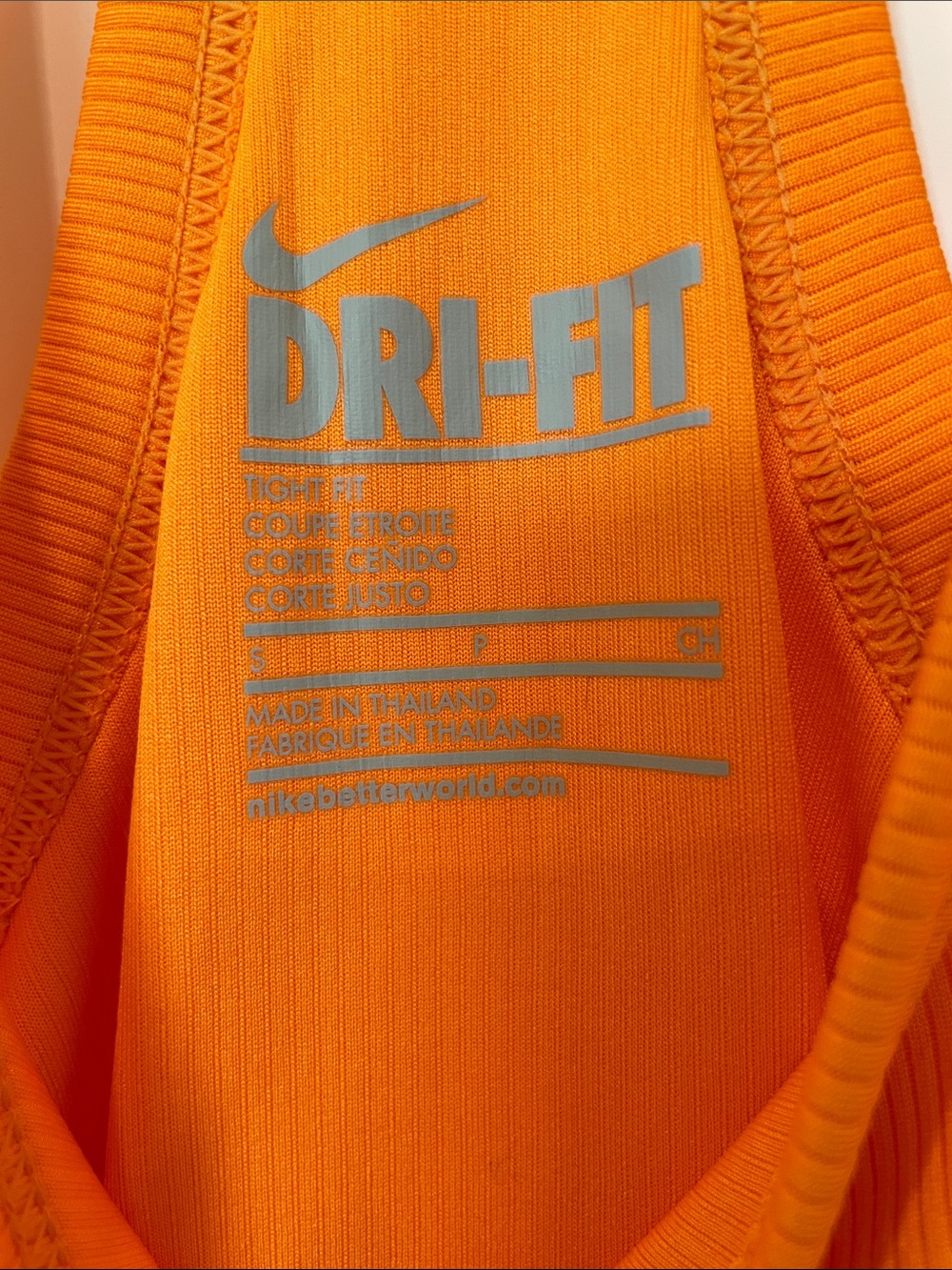 Nike Bright Orange Ribbed Racerback Tank - Picture 2 of 5